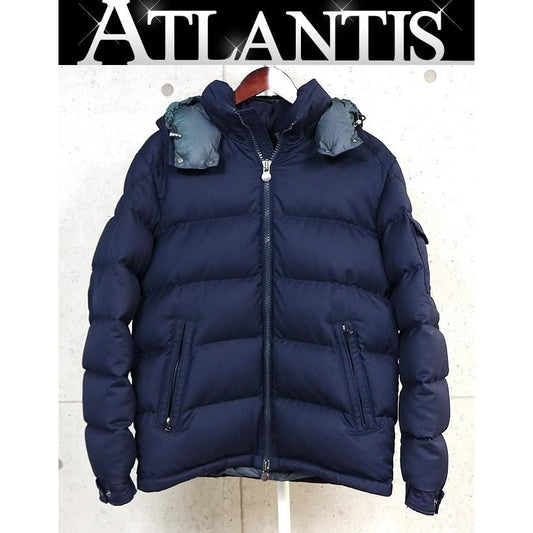 Moncler Montgenevre Wool Down Jacket Navy Size 4