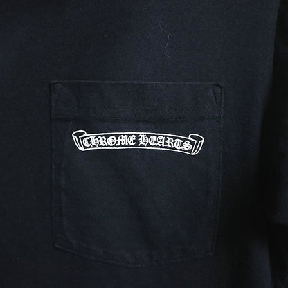 CHROME HEARTS Scroll Label FUCK YOU T-Shirt Black Size S