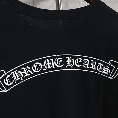 CHROME HEARTS Scroll Label FUCK YOU T-Shirt Black Size S
