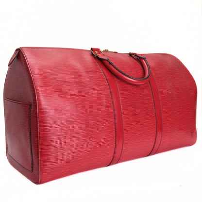 Louis Vuitton Keepall 50 Epi Castilian Red Bag Size ONE SIZE
