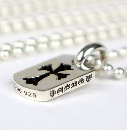 CHROME HEARTS Tiny Dog Tag Ball Silver 925 Necklace Size ONE SIZE