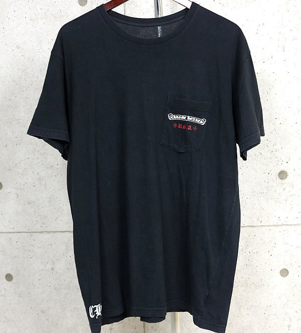 CHROME HEARTS American Flag Print T-Shirt Black Size XL