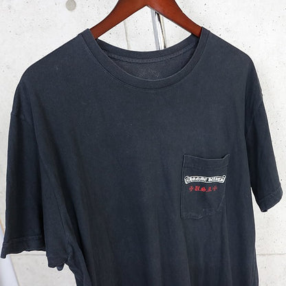 CHROME HEARTS American Flag Print T-Shirt Black Size XL