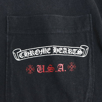 CHROME HEARTS American Flag Print T-Shirt Black Size XL