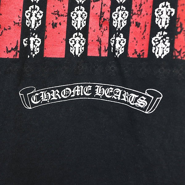 CHROME HEARTS American Flag Print T-Shirt Black Size XL