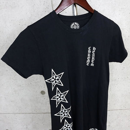 CHROME HEARTS T-Bar Star Print Pocket T-Shirt Black Size S