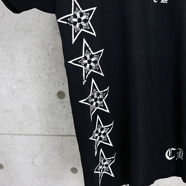 CHROME HEARTS T-Bar Star Print Pocket T-Shirt Black Size S