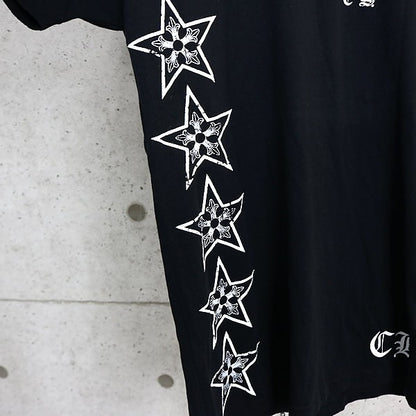 CHROME HEARTS T-Bar Star Print Pocket T-Shirt Black Size S