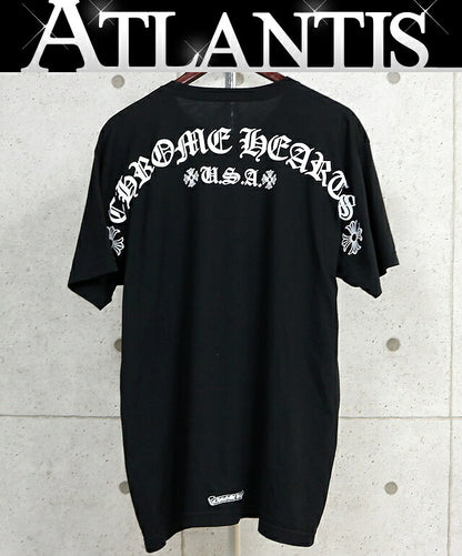 CHROME HEARTS Arch Logo Print Pocket T-Shirt Black Size XL
