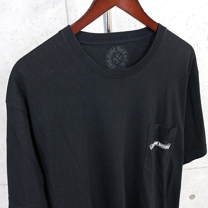 CHROME HEARTS Arch Logo Print Pocket T-Shirt Black Size XL