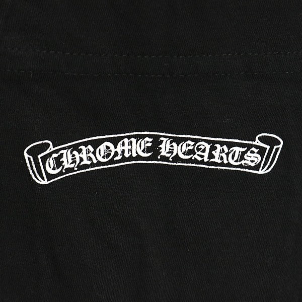 CHROME HEARTS Arch Logo Print Pocket T-Shirt Black Size XL