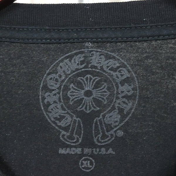 CHROME HEARTS Arch Logo Print Pocket T-Shirt Black Size XL