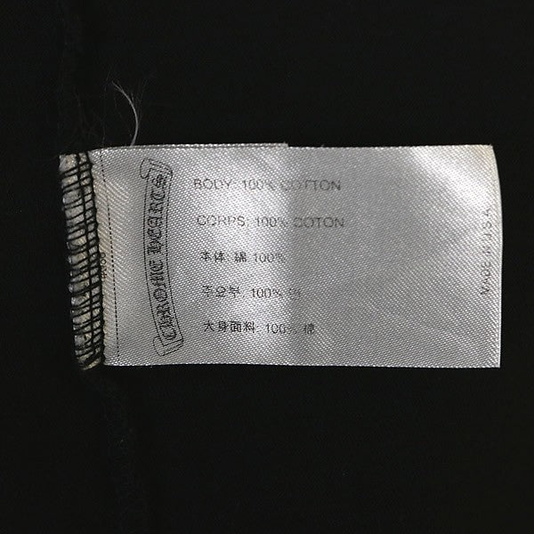 CHROME HEARTS Arch Logo Print Pocket T-Shirt Black Size XL