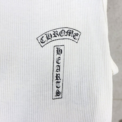 CHROME HEARTS T-Bar FUCK YOU Celtic Cross Top White Size S