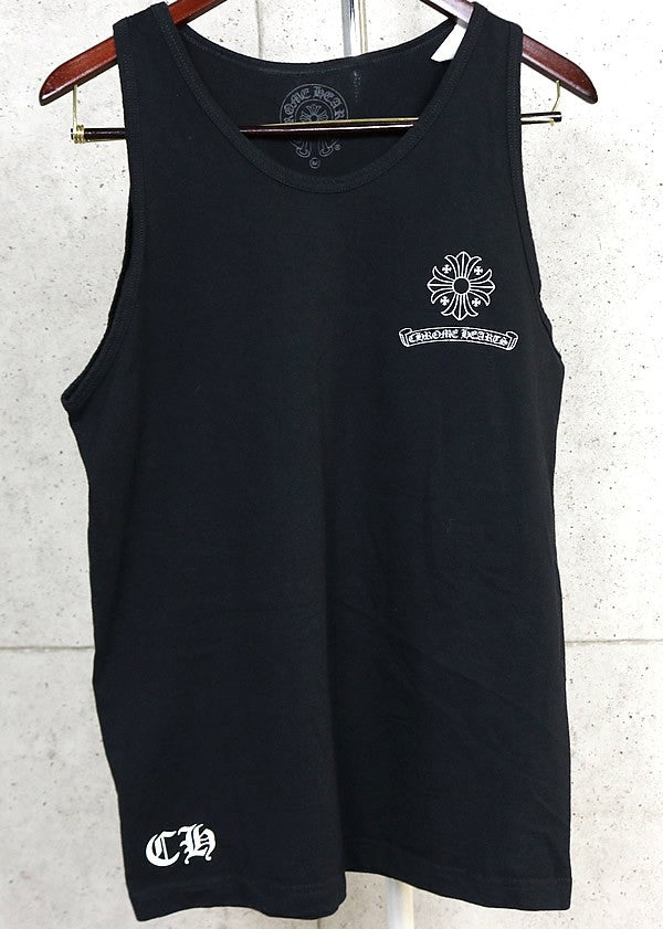 CHROME HEARTS Vintage Framed Cross Tank Top Black Size M