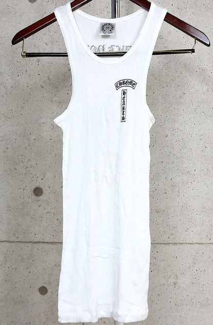 CHROME HEARTS T-Bar FUCK YOU Large Cross Top White Size S