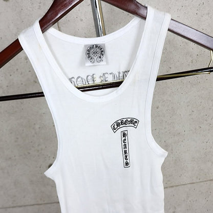 CHROME HEARTS T-Bar FUCK YOU Large Cross Top White Size S