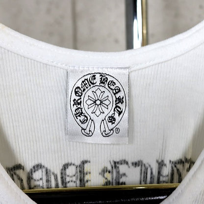 CHROME HEARTS T-Bar FUCK YOU Large Cross Top White Size S
