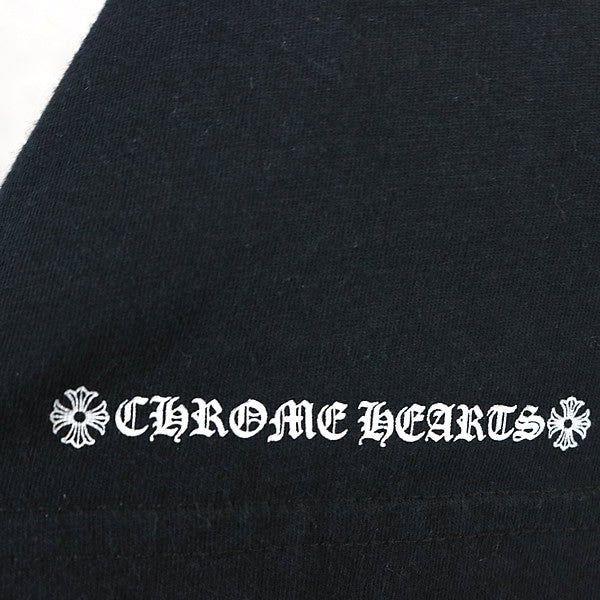CHROME HEARTS Neck Logo Print Pocket T-Shirt Black Size XS