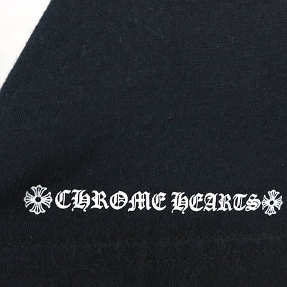 CHROME HEARTS Neck Logo Print Pocket T-Shirt Black Size XS