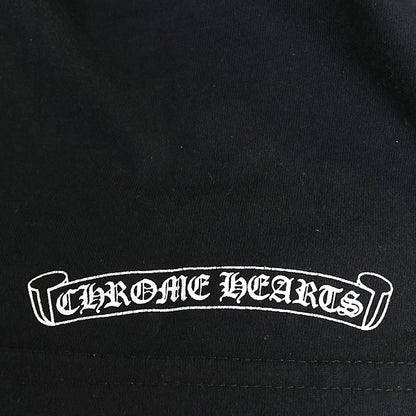 CHROME HEARTS Neck Logo Print Pocket T-Shirt Black Size XS