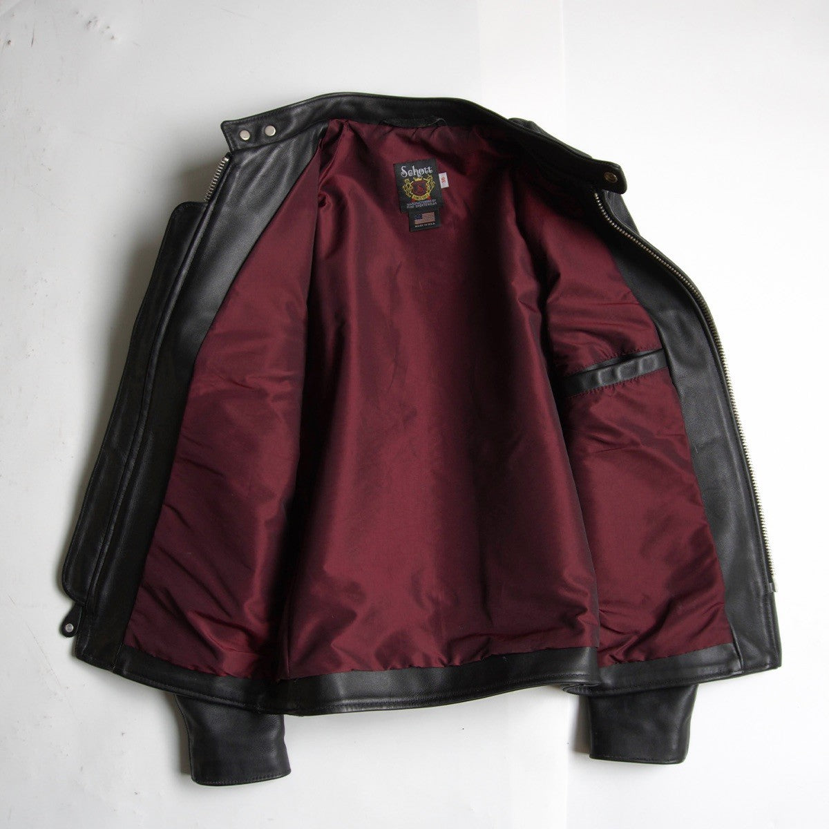 Schott 641XX Cafe Racer Jacket Black Size 36