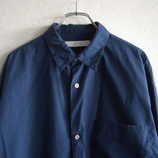 Seya Cotton Shirt Blue Size XL