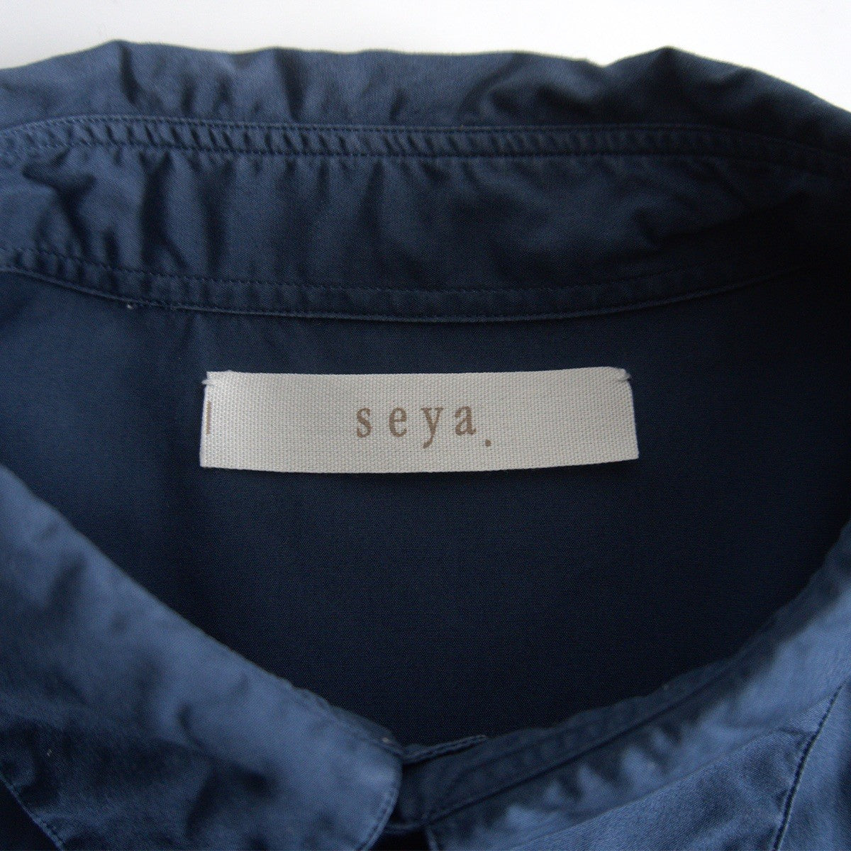 Seya Cotton Shirt Blue Size XL