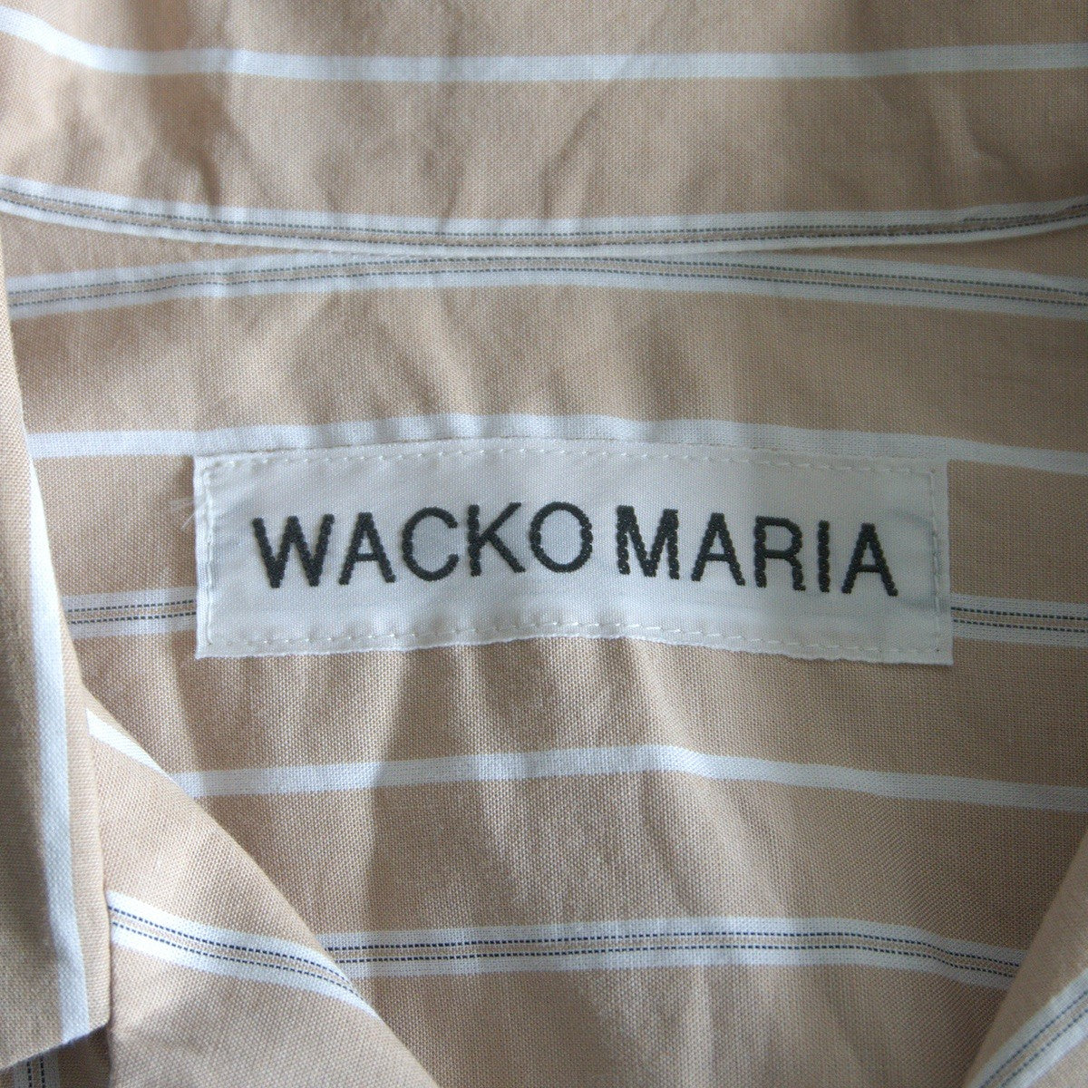 Wacko Maria STRIPED OPEN COLLAR SHIRT S/S Size S