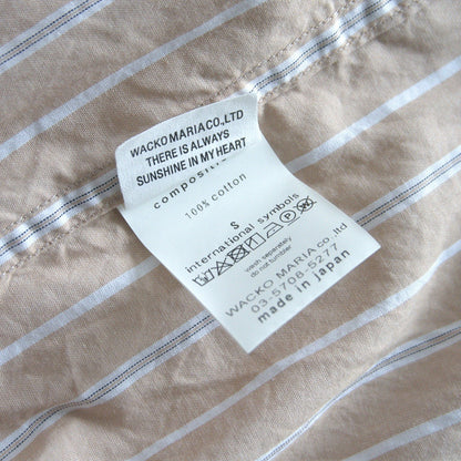 Wacko Maria STRIPED OPEN COLLAR SHIRT S/S Size S