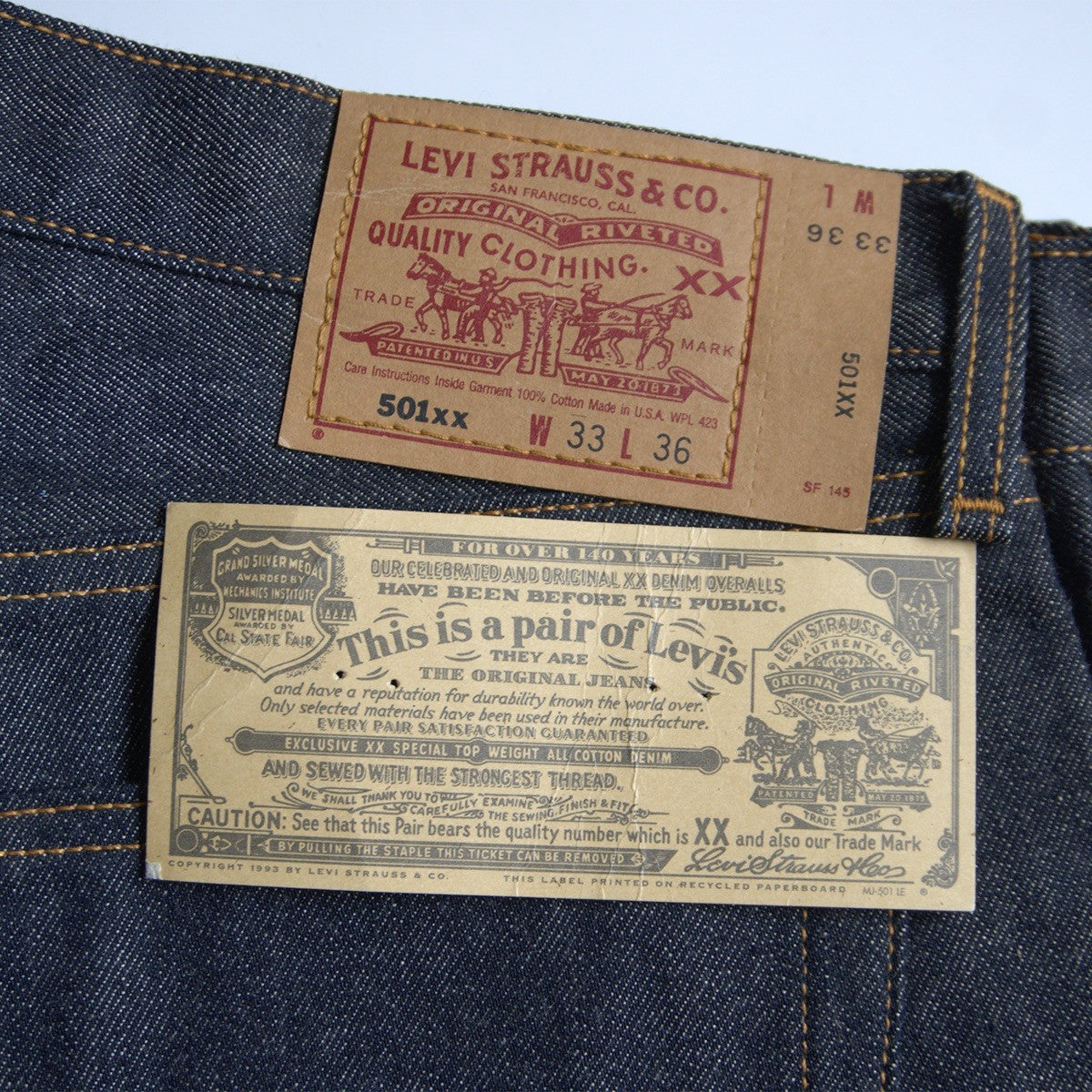 Levi's x DEAD STOCK 90s 501 Jeans Denim Pants Size 33×36