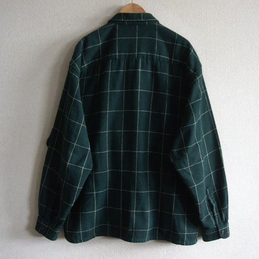 Stussy 90S Wool Checked Zip-up Jacket Size XL