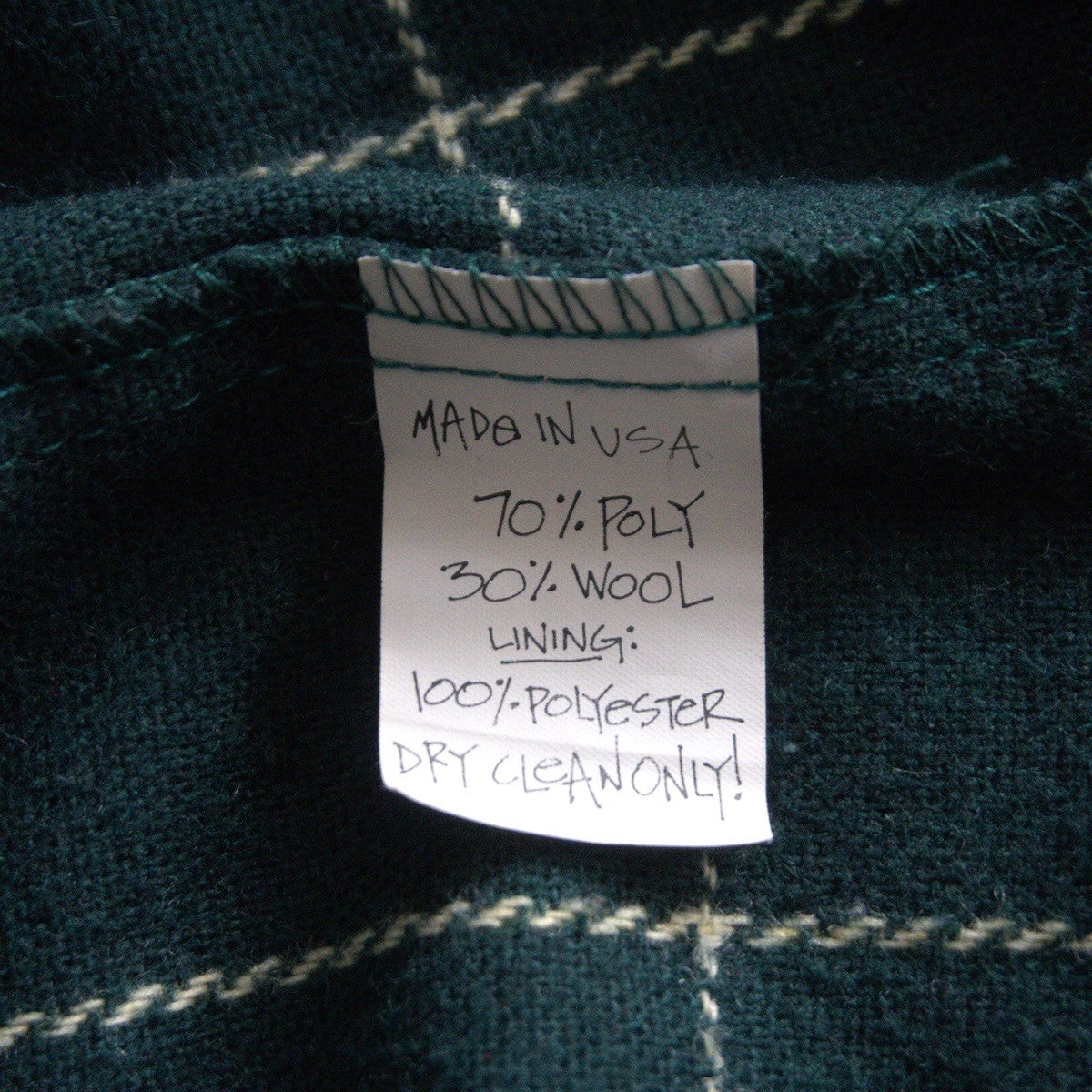 Stussy 90S Wool Checked Zip-up Jacket Size XL