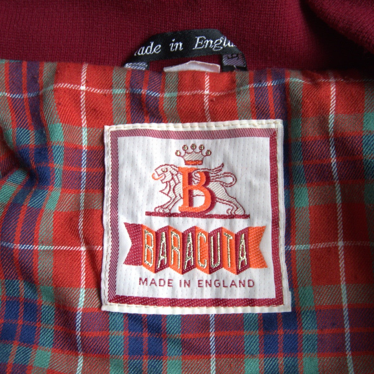 BARACUTA 90s G9 Harrington Jacket Bordeaux Red Size XS
