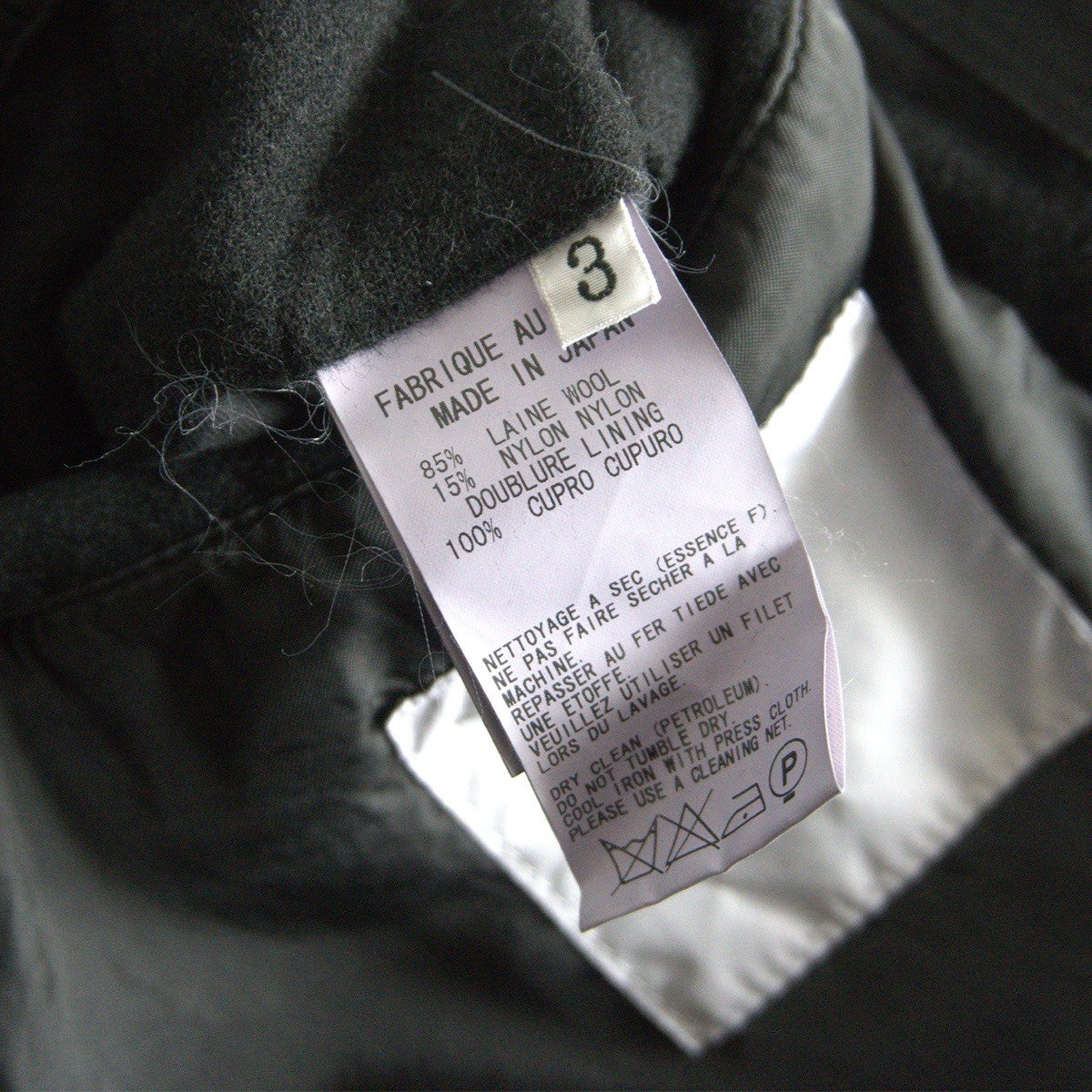 Y's for Men M-65 Wool Mods Coat Size 3