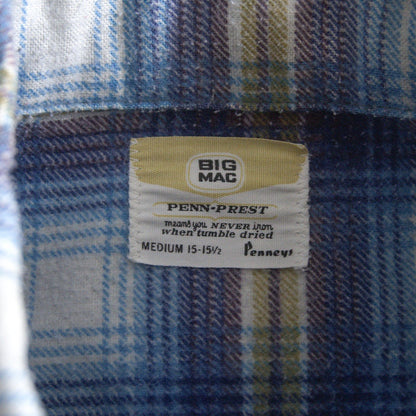 Big Mac 60S Ombre Check Flannel Shirt Size M