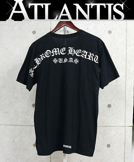 CHROME HEARTS Arch Logo Print Pocket T-Shirt Black Size L