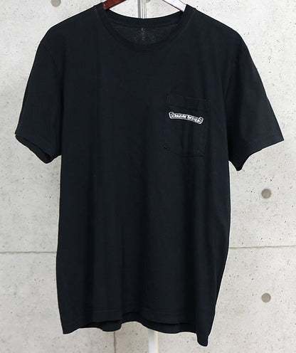 CHROME HEARTS Arch Logo Print Pocket T-Shirt Black Size L