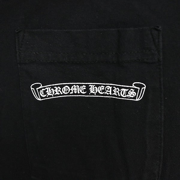CHROME HEARTS Arch Logo Print Pocket T-Shirt Black Size L