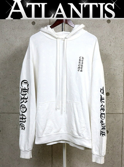CHROME HEARTS CH+ Horseshoe All-over Hoodie White Size XL