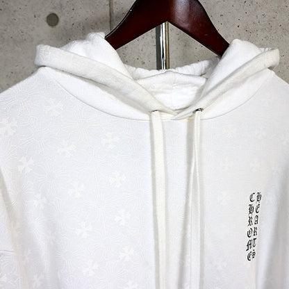 CHROME HEARTS CH+ Horseshoe All-over Hoodie White Size XL