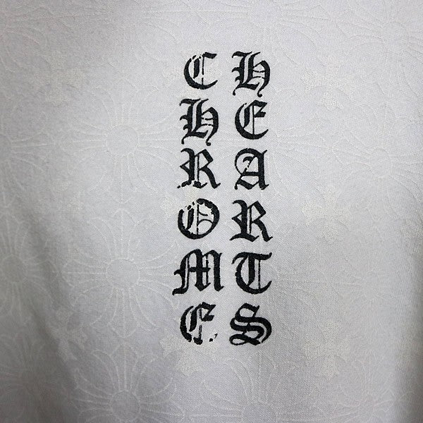 CHROME HEARTS CH+ Horseshoe All-over Hoodie White Size XL