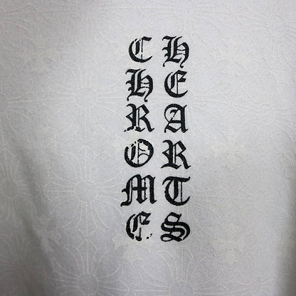 CHROME HEARTS CH+ Horseshoe All-over Hoodie White Size XL