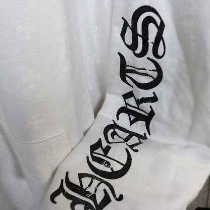CHROME HEARTS CH+ Horseshoe All-over Hoodie White Size XL