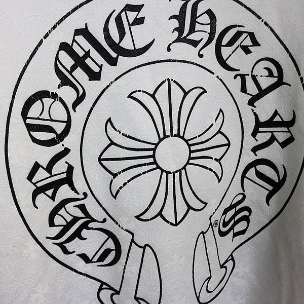 CHROME HEARTS CH+ Horseshoe All-over Hoodie White Size XL