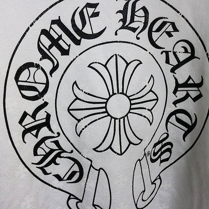 CHROME HEARTS CH+ Horseshoe All-over Hoodie White Size XL