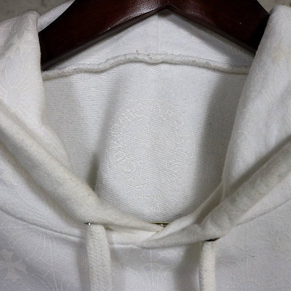 CHROME HEARTS CH+ Horseshoe All-over Hoodie White Size XL