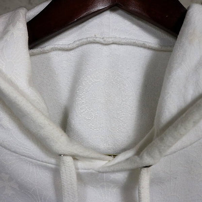 CHROME HEARTS CH+ Horseshoe All-over Hoodie White Size XL