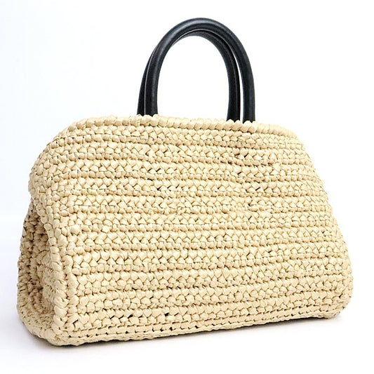 Salvatore Ferragamo Hug XS Raffia Bag Brown Size ONE SIZE