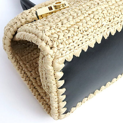 Salvatore Ferragamo Hug XS Raffia Bag Brown Size ONE SIZE